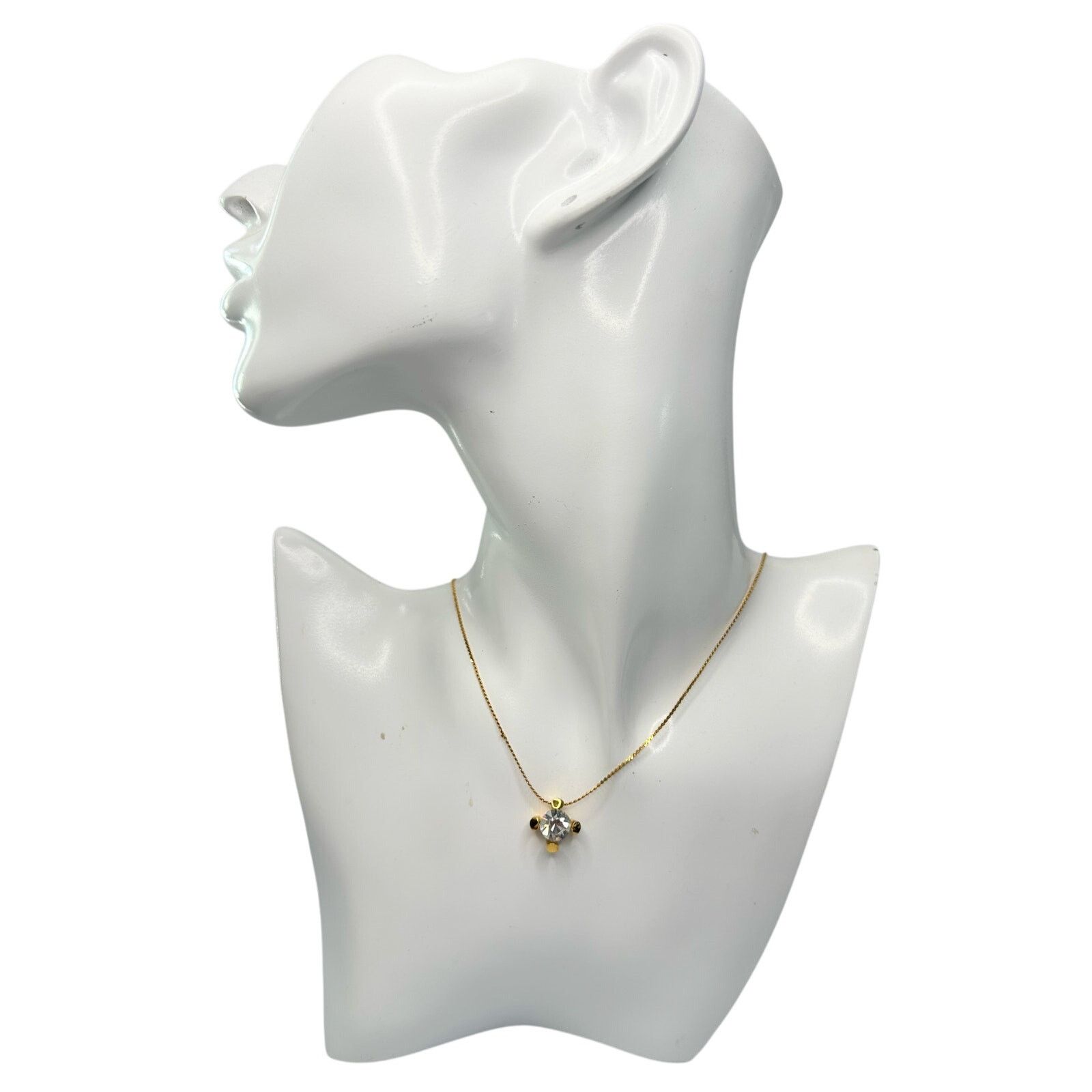 Givenchy Givenchy Crystal/White Gemstone Gold Plated Necklace Size ONE SIZE - 14 Thumbnail