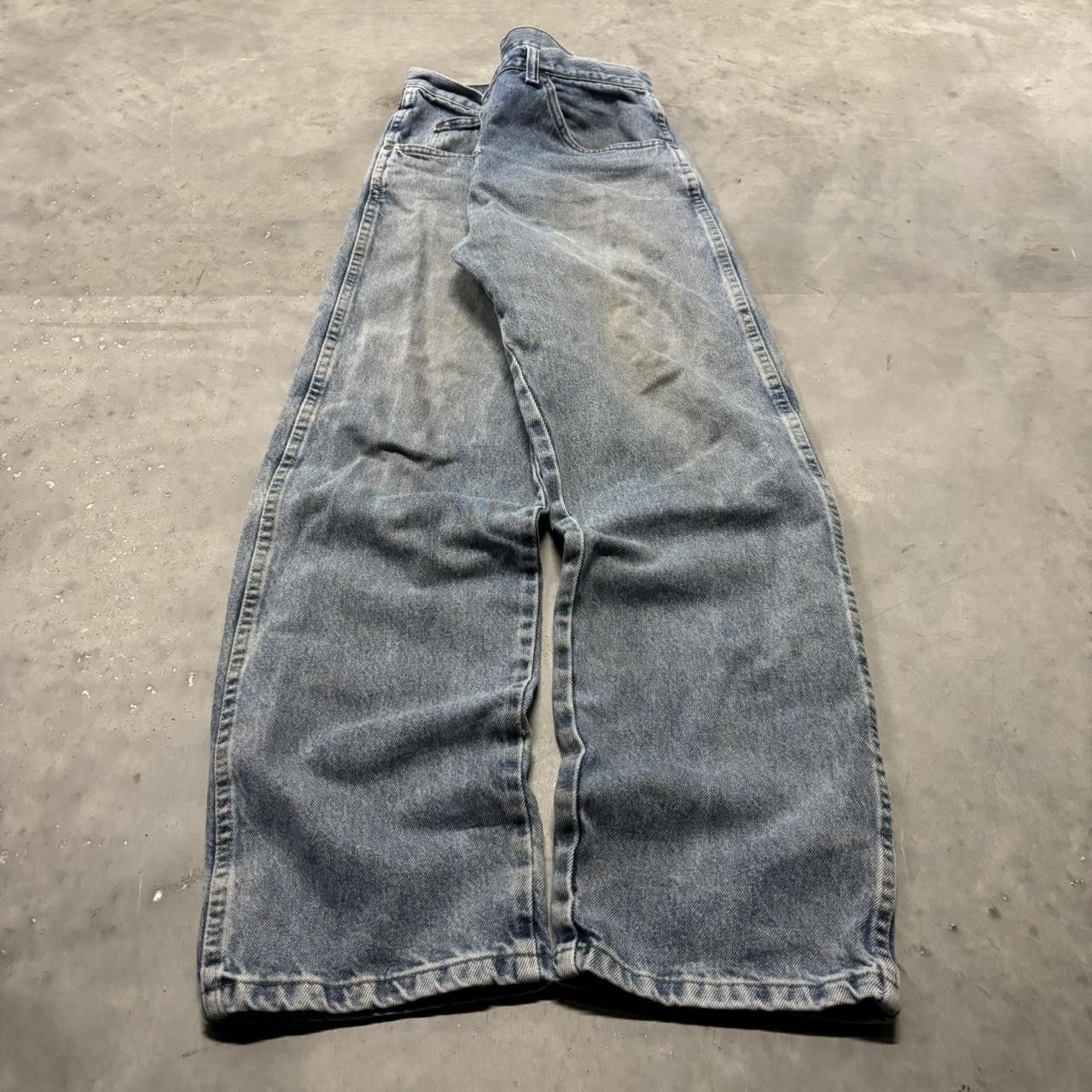Japanese Brand × Vintage Crazy Vintage Y2K/2000s Grunge Medium Wash Essential Denim Jeans! Size US 32 / EU 48 - 3 Thumbnail