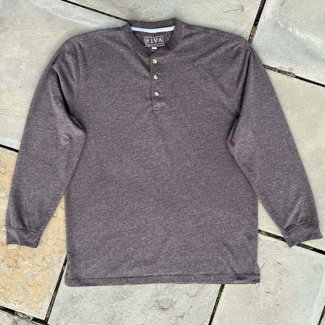 Other Y2K Brown Heather Henley Size US L / EU 52-54 / 3 - 1 Thumbnail