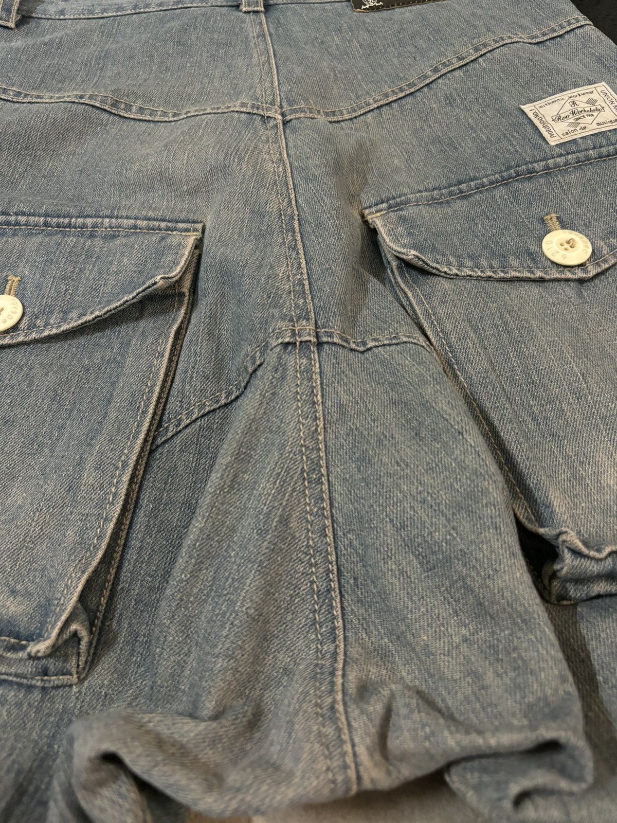 Other Y2K Japanese Rovtski Union Made Workwear Drop Crotch Jeans Size US 31 - 18 Thumbnail