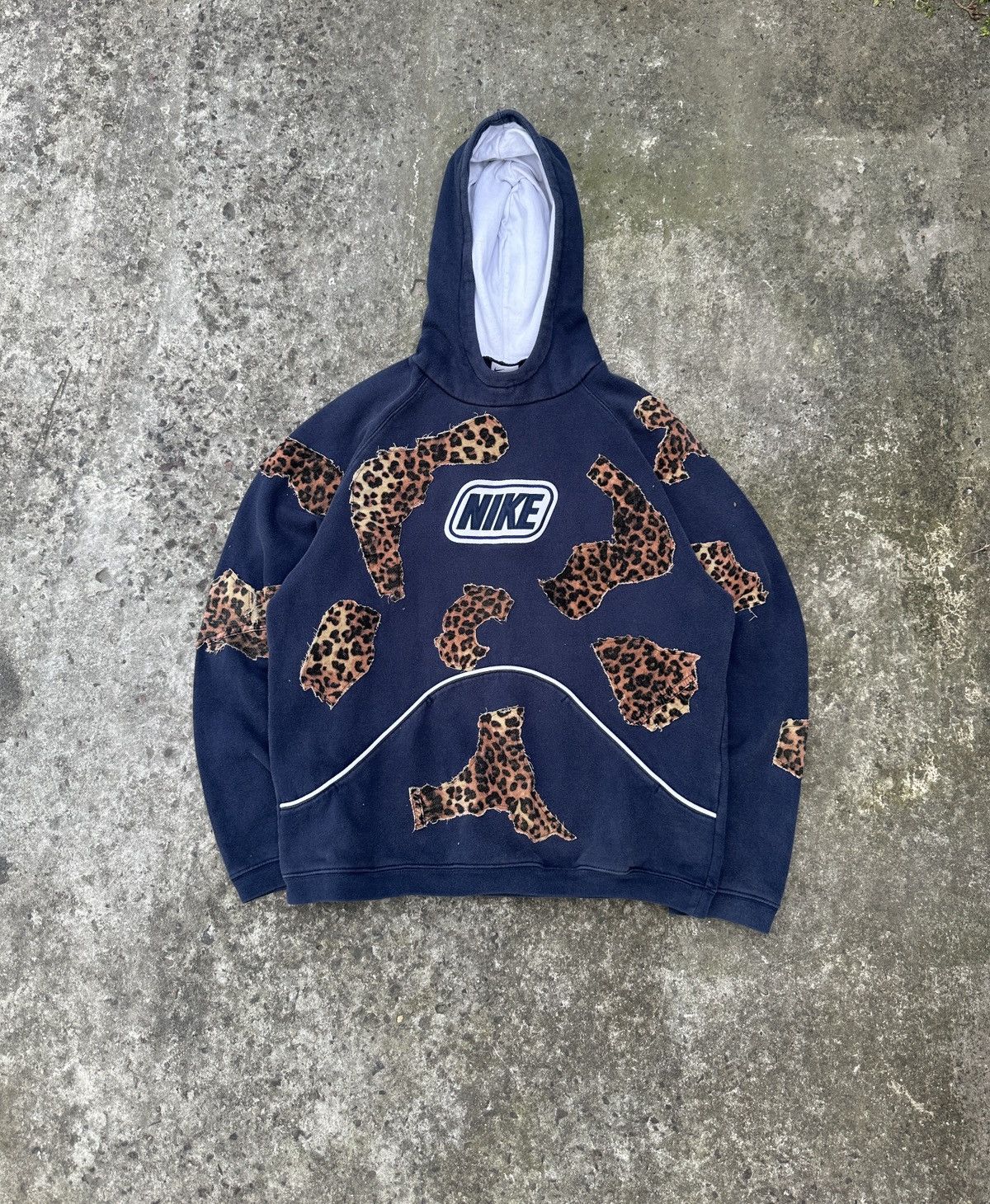 Oversized Hoodie Nike Animal Print Hoodie Vintage Custom Leopard