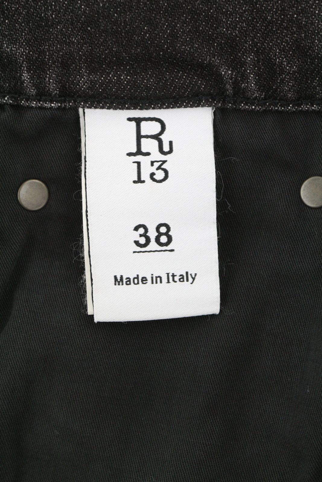 R13 JESSE 38 Vintage Grey Drop Crotch Loose Baggy Dark 86494 Size 28" / US 6 / IT 42 - 7 Thumbnail
