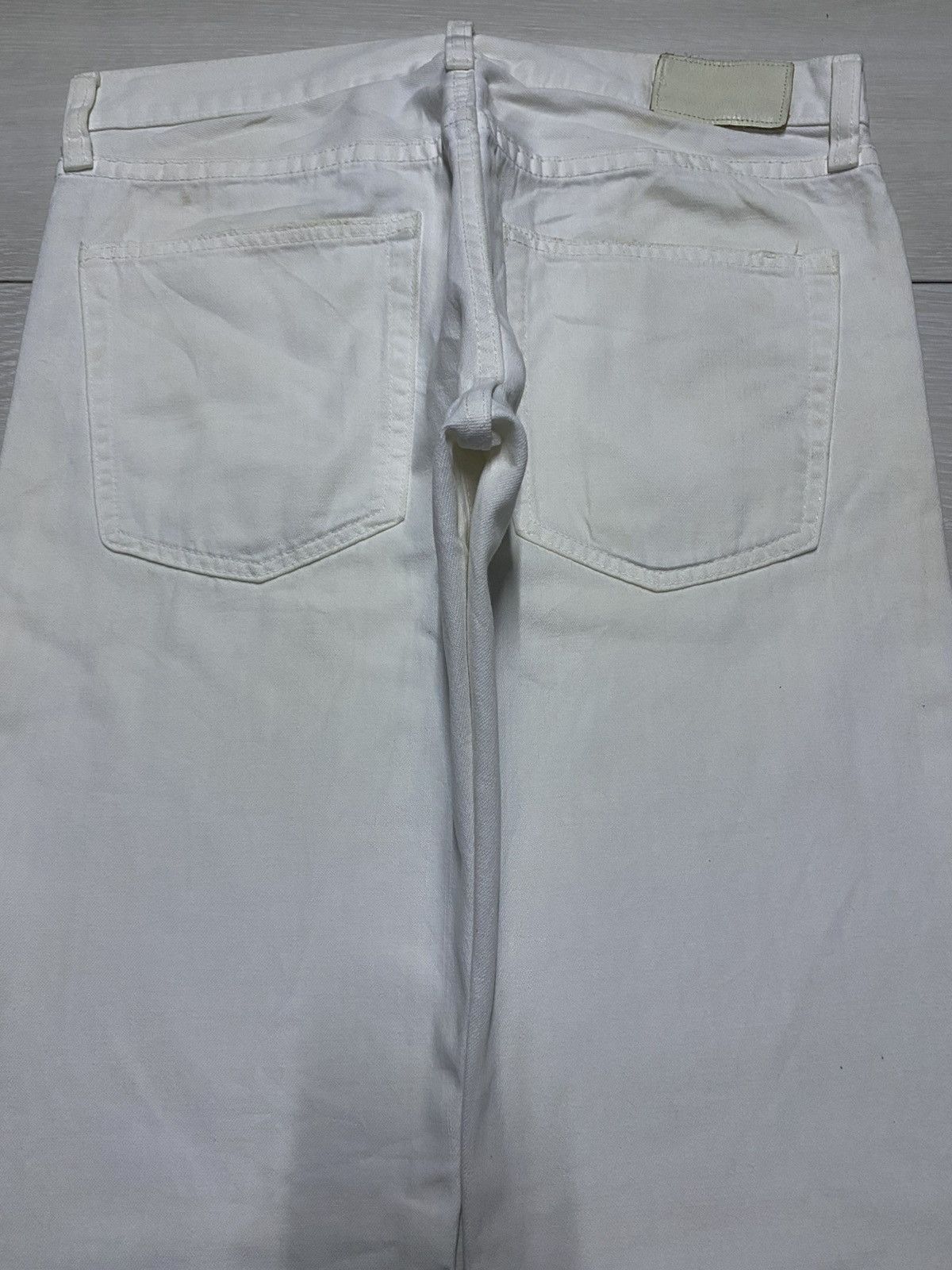 JW Anderson × Uniqlo Vintage Uniqlo S-002 Whit Denim Distressed Flare Jeans Size US 34 / EU 50 - 4 Thumbnail