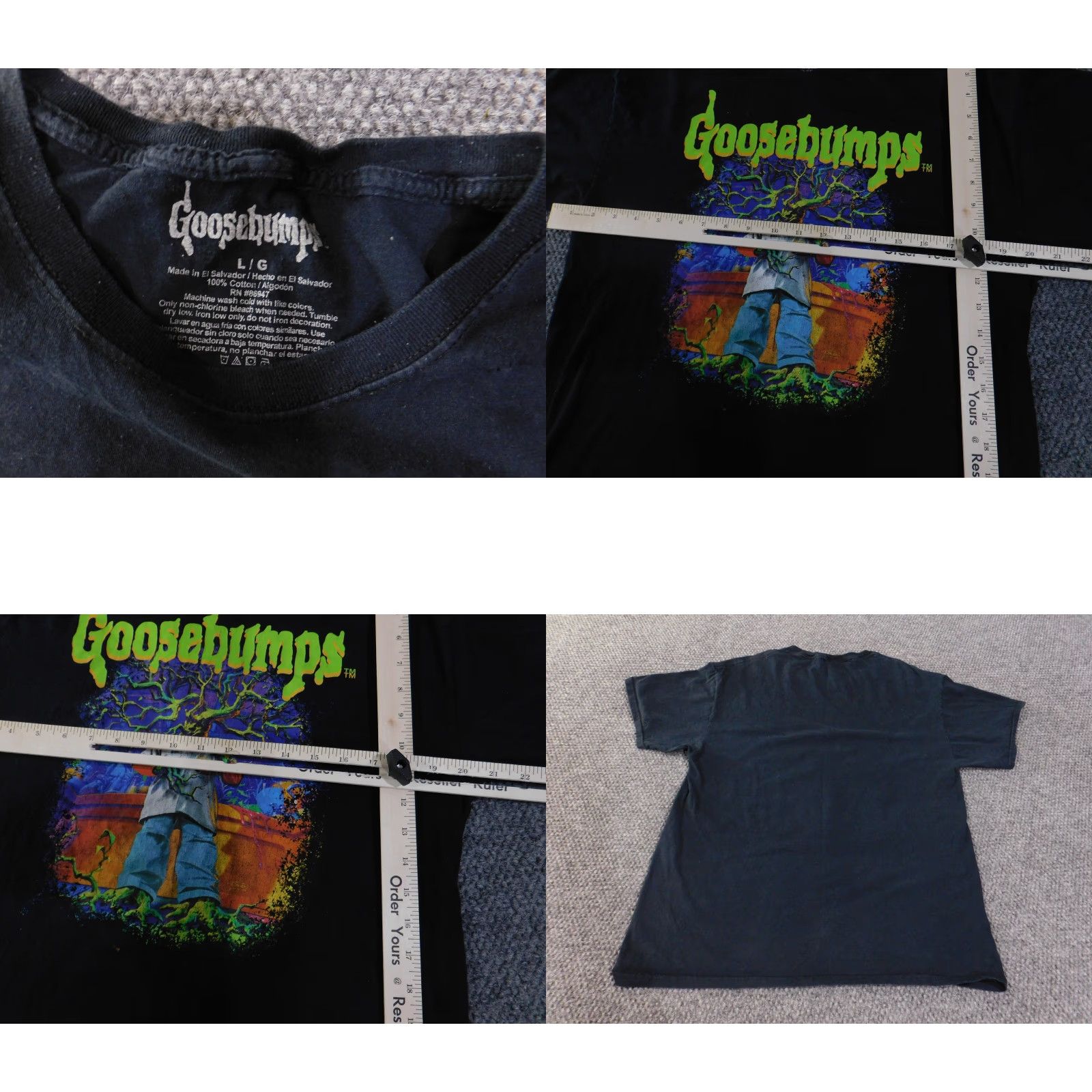 Vintage VINTAGE Goosebumps Shirt Mens Large Black Horror R L Stine Graphic Tee 2000s Shirt Mens Large Black Glow in the Dark Size US L / EU 52-54 / 3 - 8 Thumbnail