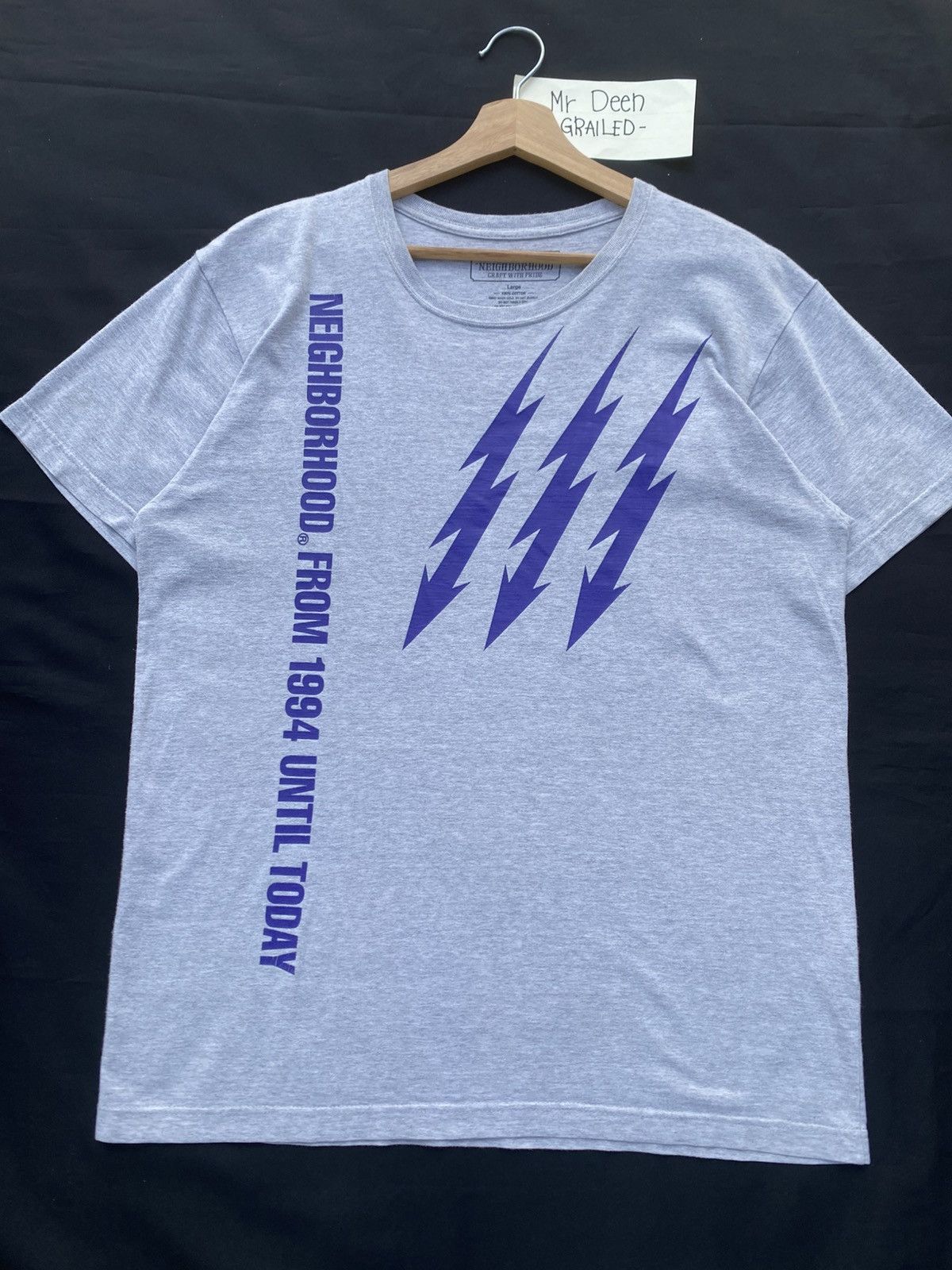 Neighborhood Rare Neighborhood Familia Japanese Brand Grey Tshirt Size US L / EU 52-54 / 3 - 5 Thumbnail