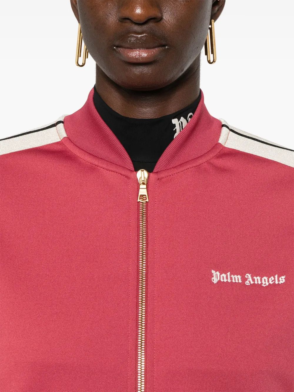 Palm Angels o1y1225 Logo Sweatshirt in Light Red/White Size XXS / US 00 / IT 34 - 2 Thumbnail