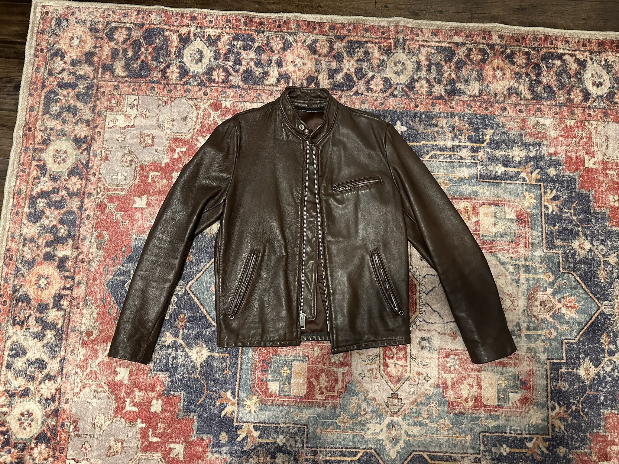 Lesco Cafe Racer Leather Jacket