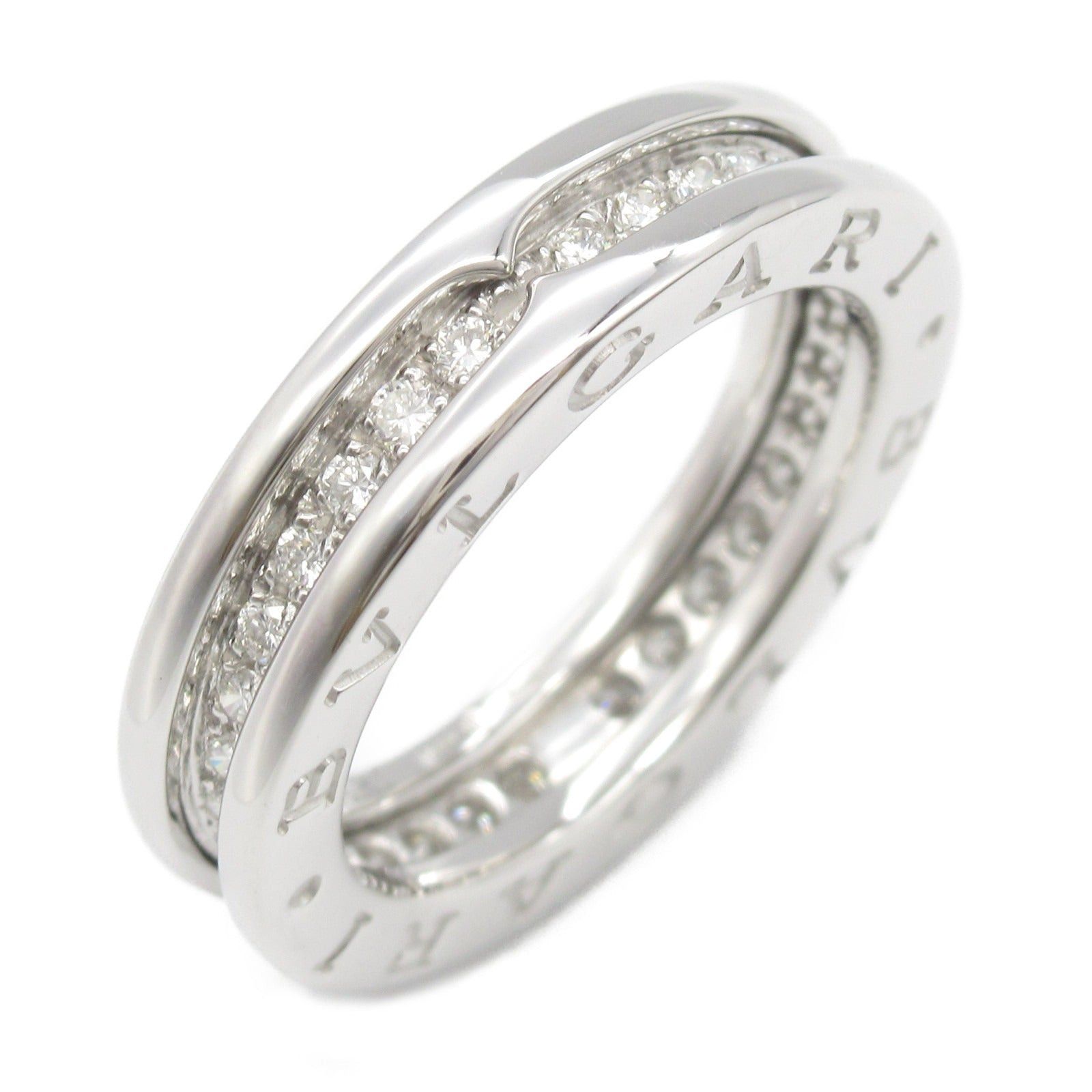 Bvlgari Bvlgari B Zero One Ring 1Belt Full Diamond K18Wg (White Gold) Clear Size ONE SIZE - 1 Thumbnail