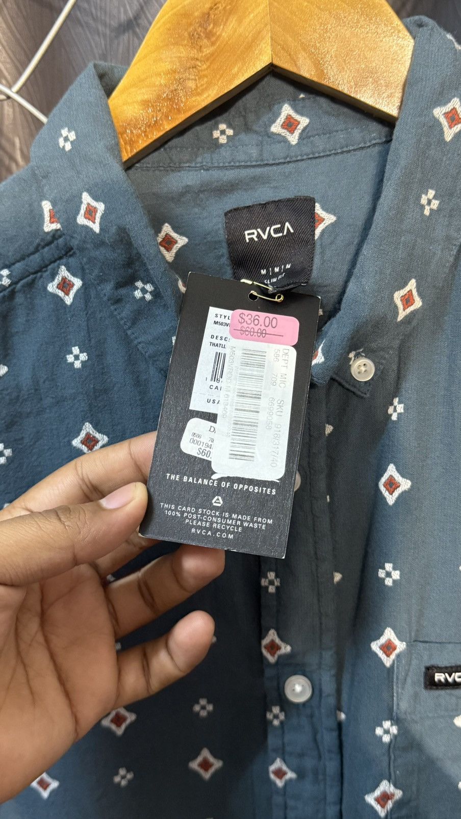 RVCA RVCA SHIRT That’ll Do Dobby slim Fit Size US M / EU 48-50 / 2 - 7 Thumbnail