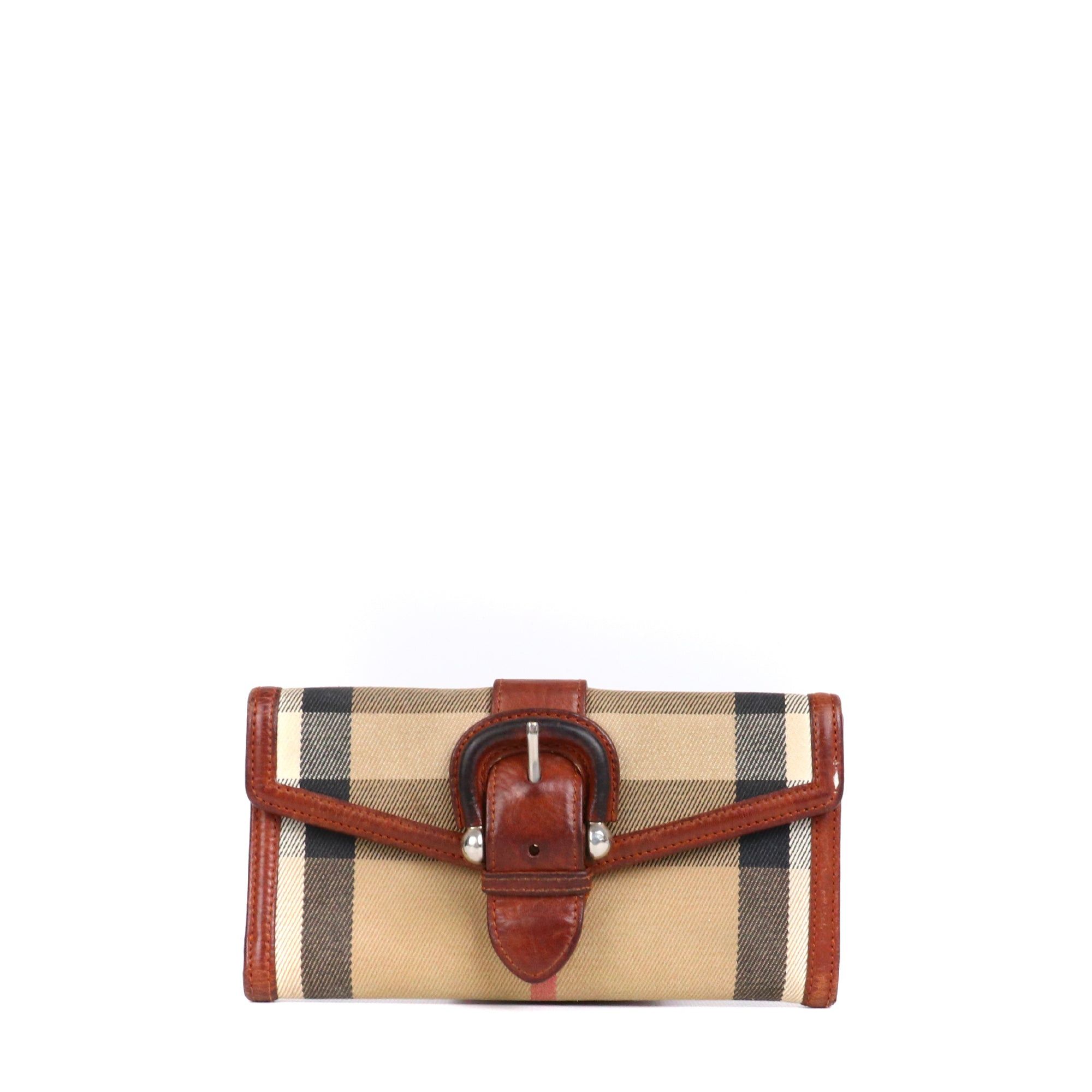 Burberry BURBERRY - Burberry Continental wallet in check pattern canvas Size ONE SIZE - 1 Thumbnail