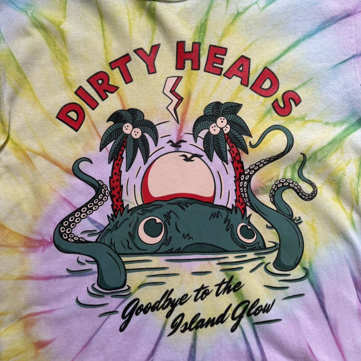 Band Tees Dirty Heads Goodbye To The Island Glow Tie Dye Tee Size US S / EU 44-46 / 1 - 4 Thumbnail