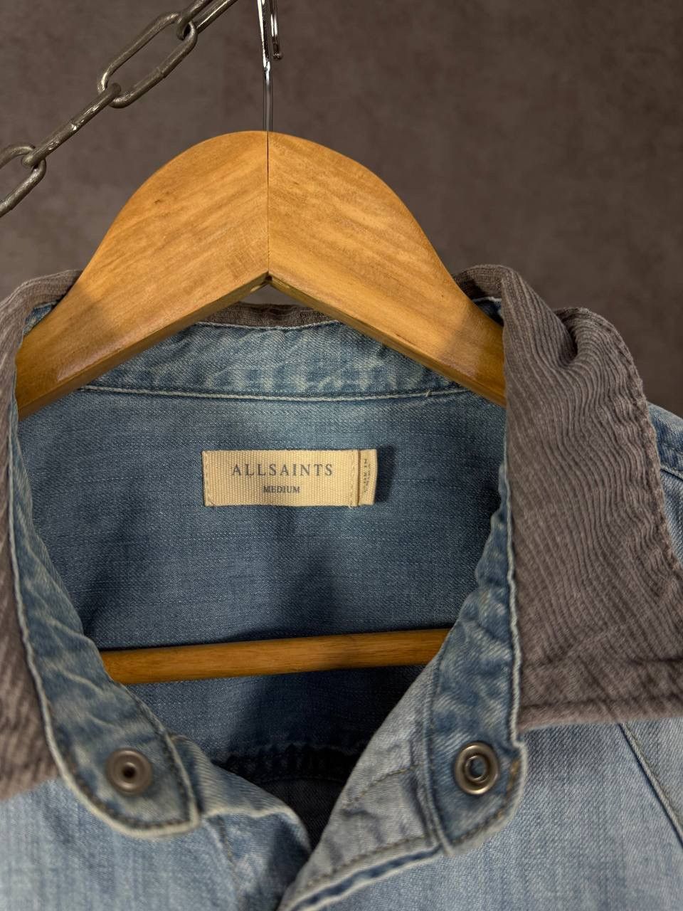 Allsaints Allsaints designer distressed denim shirt Size US S / EU 44-46 / 1 - 4 Thumbnail