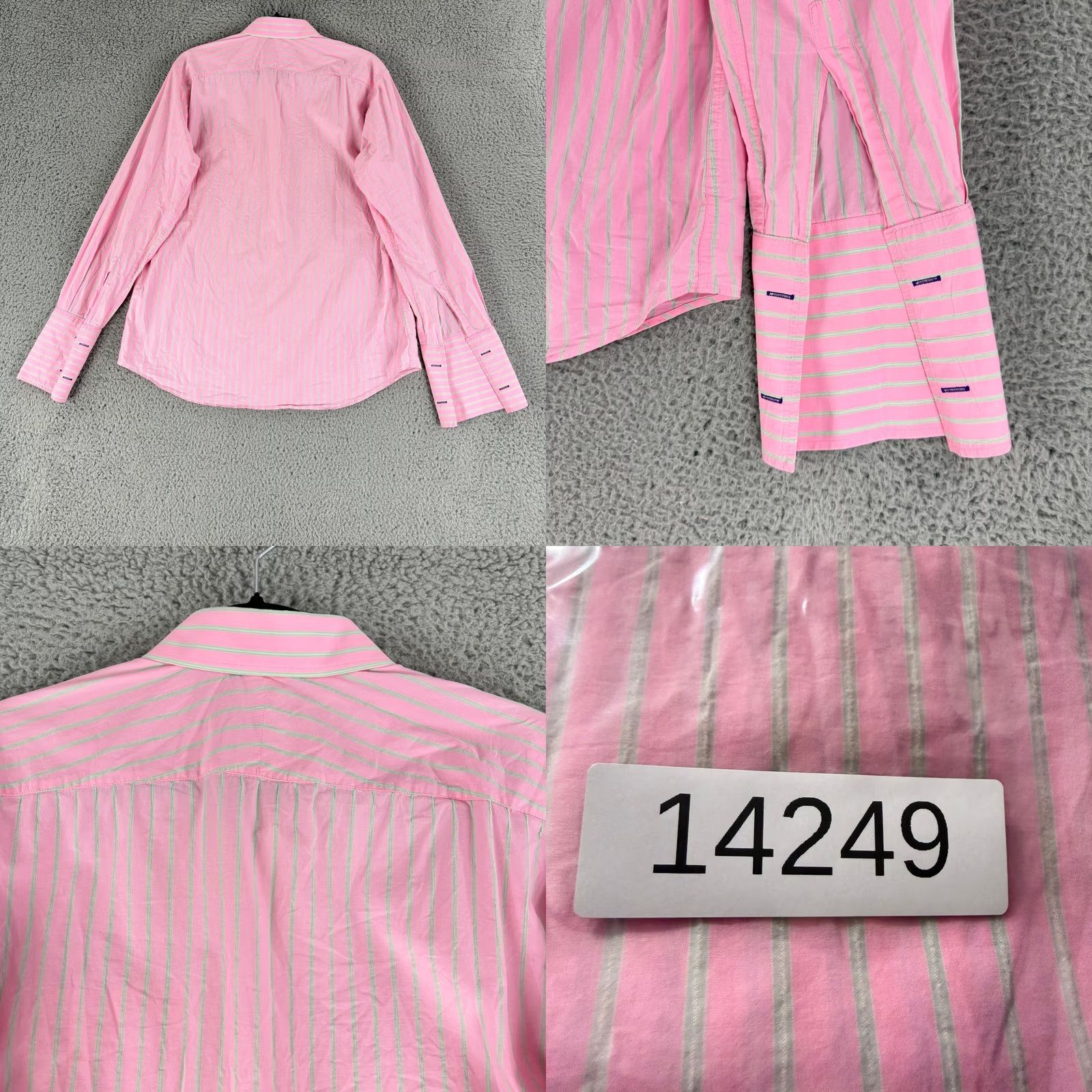Paul Smith Paul Smith Mens Dress Shirt 16.5 Pink Stripe Long Sleeve Cotton Size 46R - 9 Thumbnail