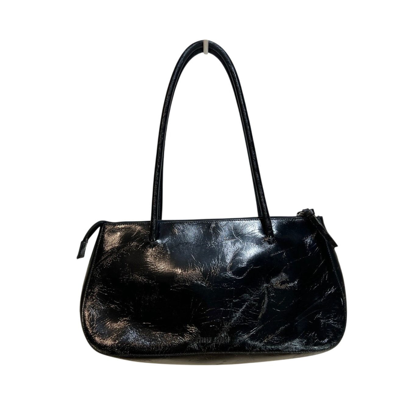 Miu Miu Miu Miu 90s Black Leather Shoulder Bag Handbag Purse