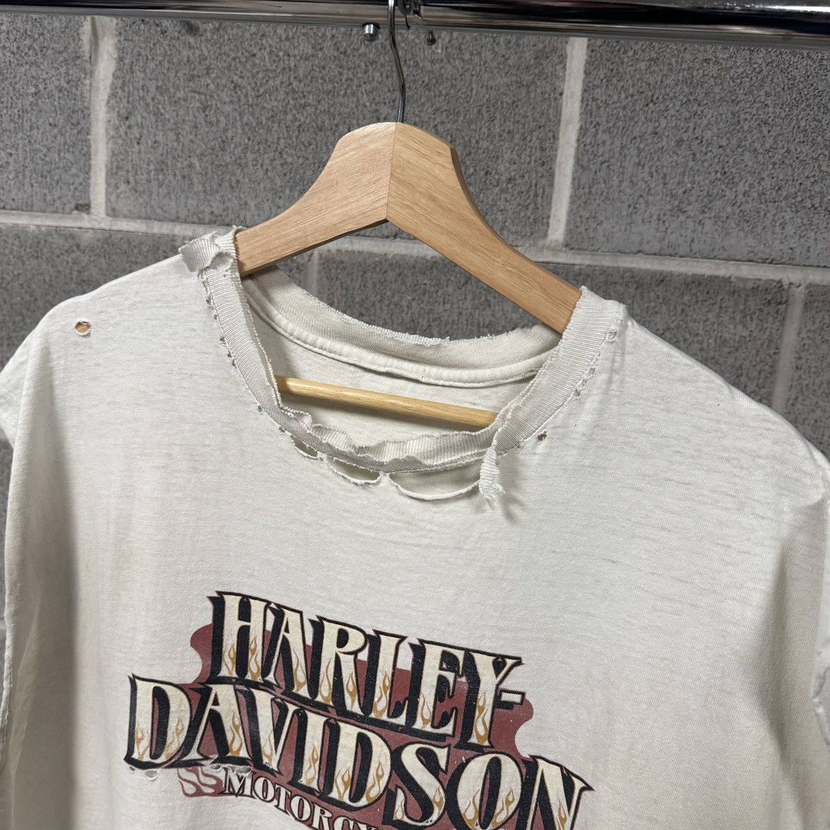 Harley Davidson Harley Davidson Thrashed Faded Distressed Shirt ERD Grunge Size US XXL / EU 58 / 5 - 4 Thumbnail