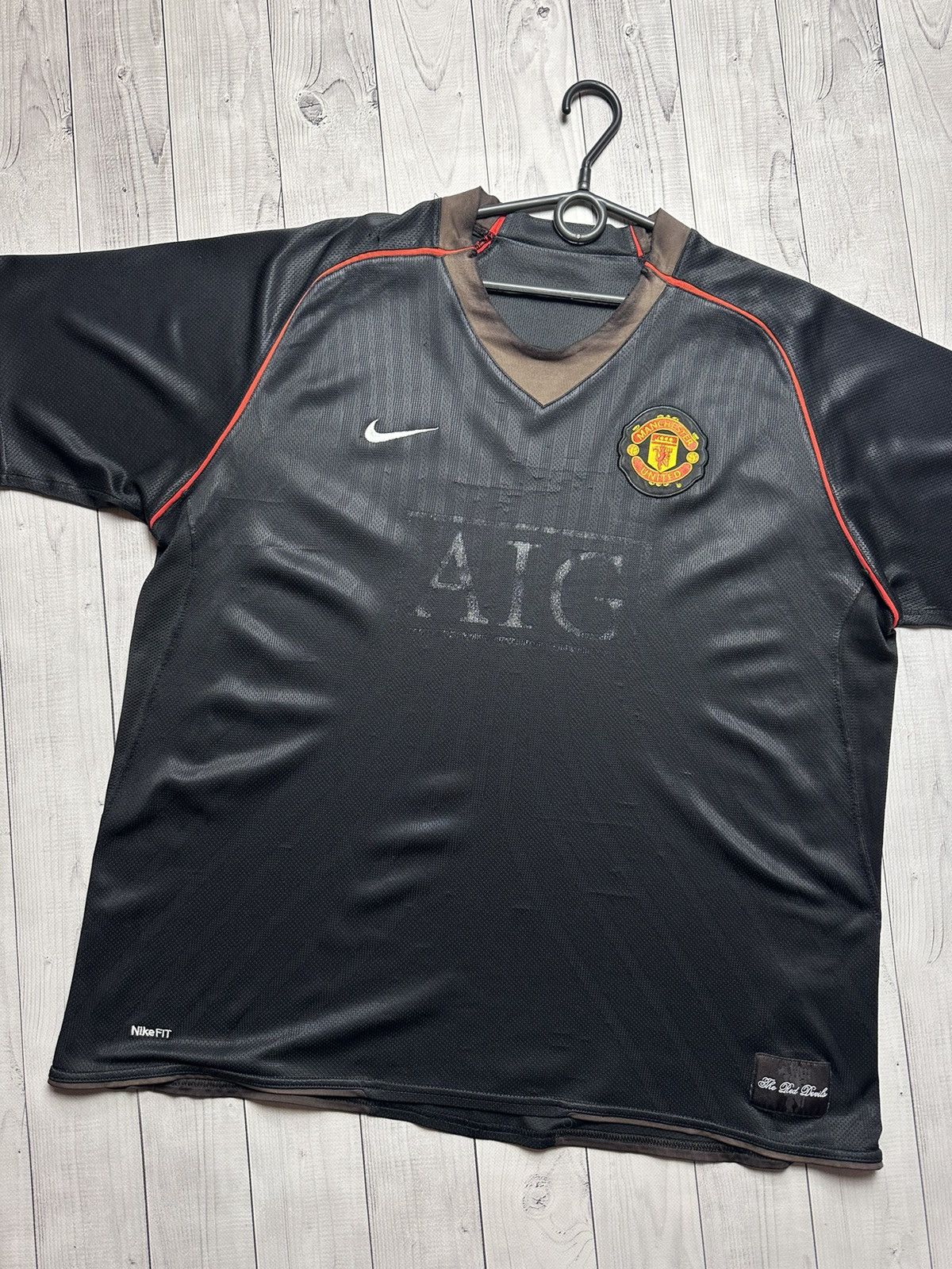 Nike × Vintage Vintage Nike Manchester United soccer jersey size XXL black Size US XXL / EU 58 / 5 - 2 Thumbnail