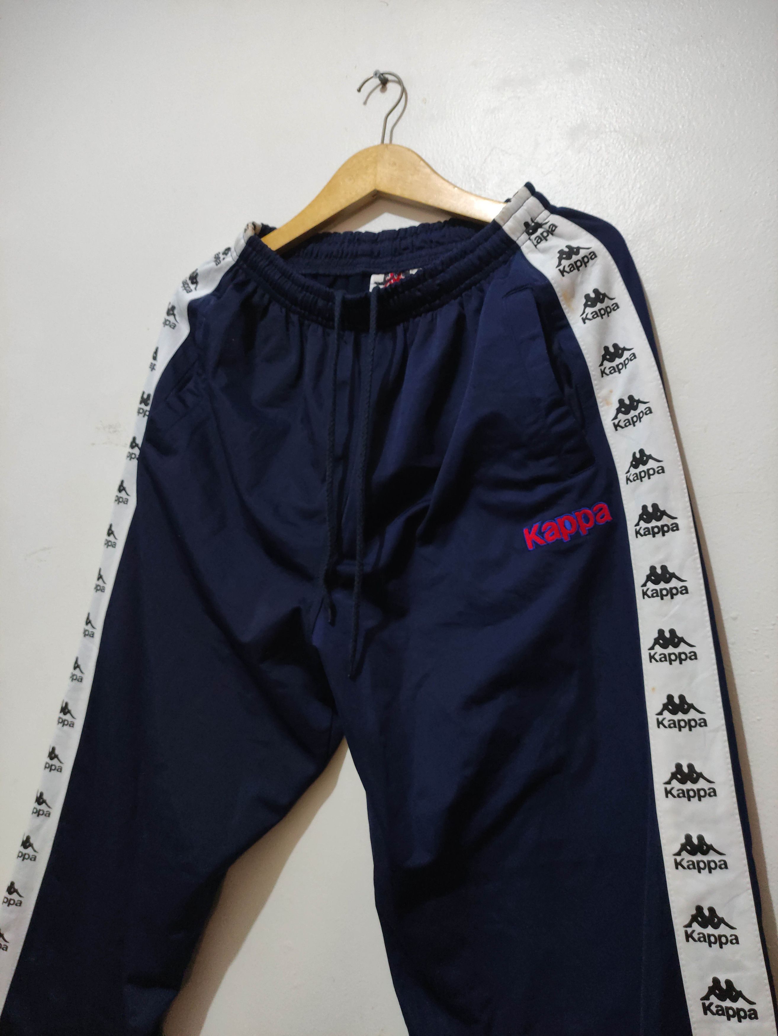 Kappa Kappa Track Pants Navy Logo Elastic Waist Pockets Drawstring Size US 32 / EU 48 - 4 Thumbnail