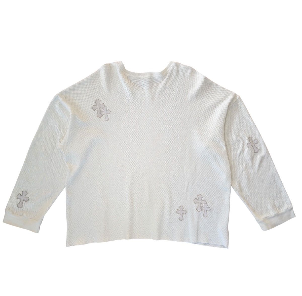 Chrome Hearts Vintage Chrome Hearts Flooded Patched White Thermal Size US XL / EU 56 / 4 - 2 Thumbnail