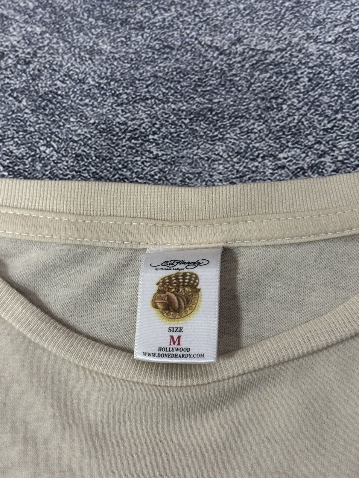 Ed Hardy Ed Hardy Born Free Eagle American Flag Graphic Tee Cream M Size US M / EU 48-50 / 2 - 3 Thumbnail