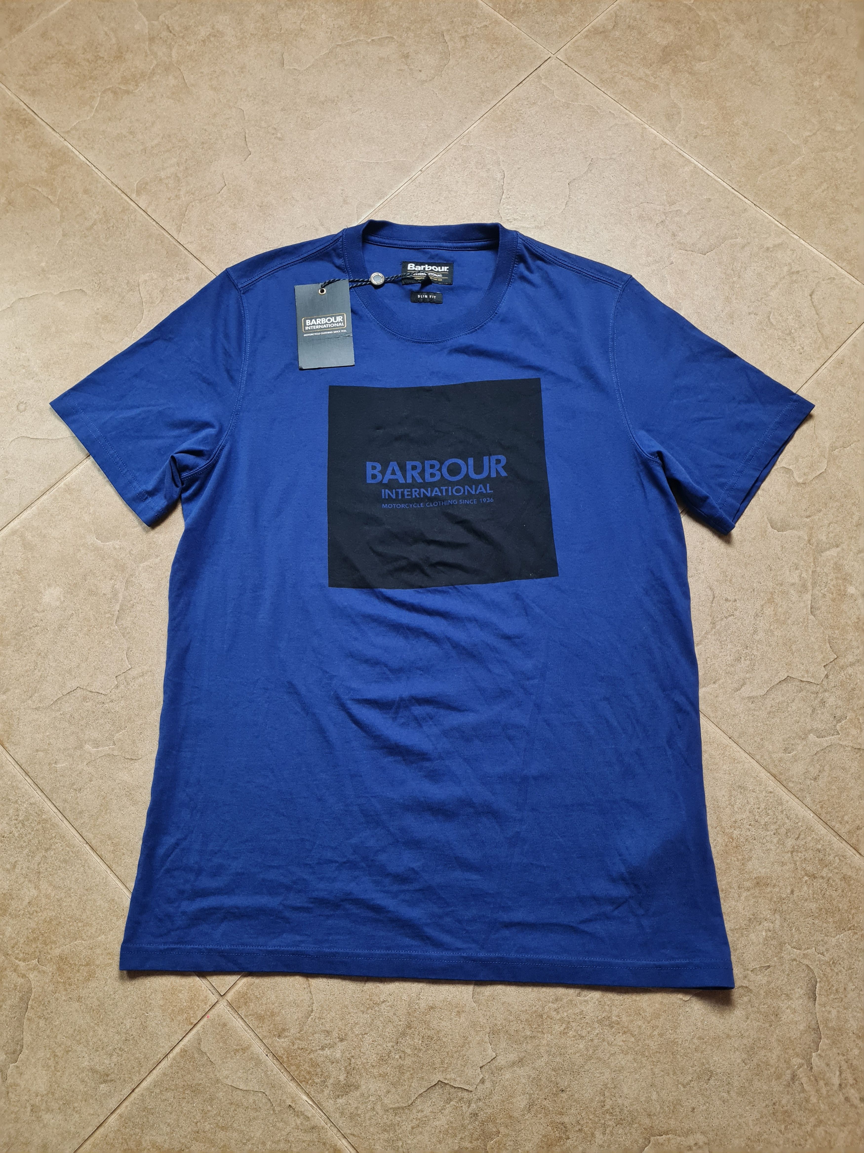 Barbour T-shirts Big Logo Barbour International mens shirt Blue M Size US M / EU 48-50 / 2 - 6 Thumbnail