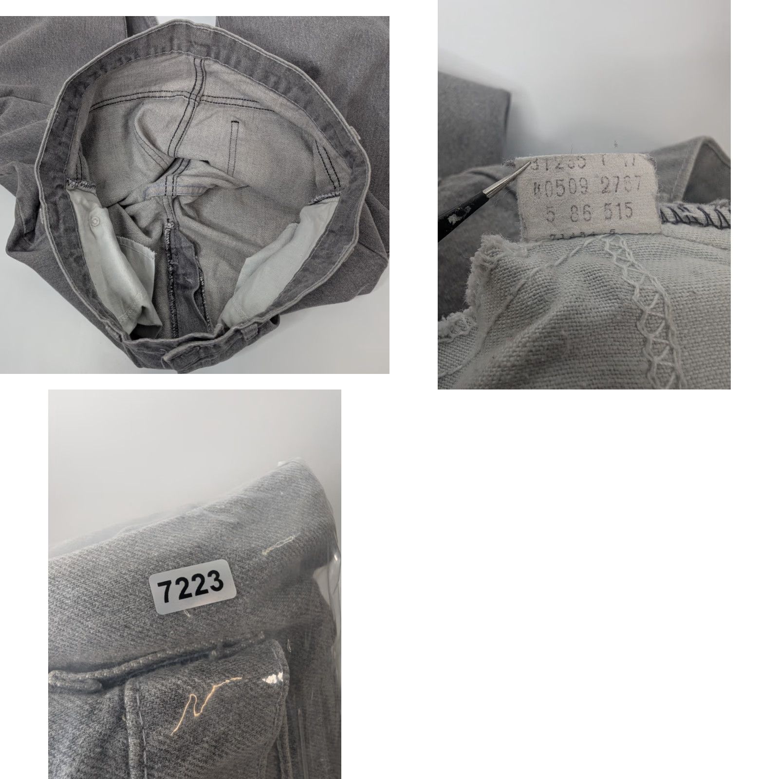 Levi's VINTAGE Levi's 509 Jeans Mens 32x28 Grey Denim Pants Straight Leg Cotton Denim Logo 80s Mens Jeans Size US 32 / EU 48 - 9 Thumbnail