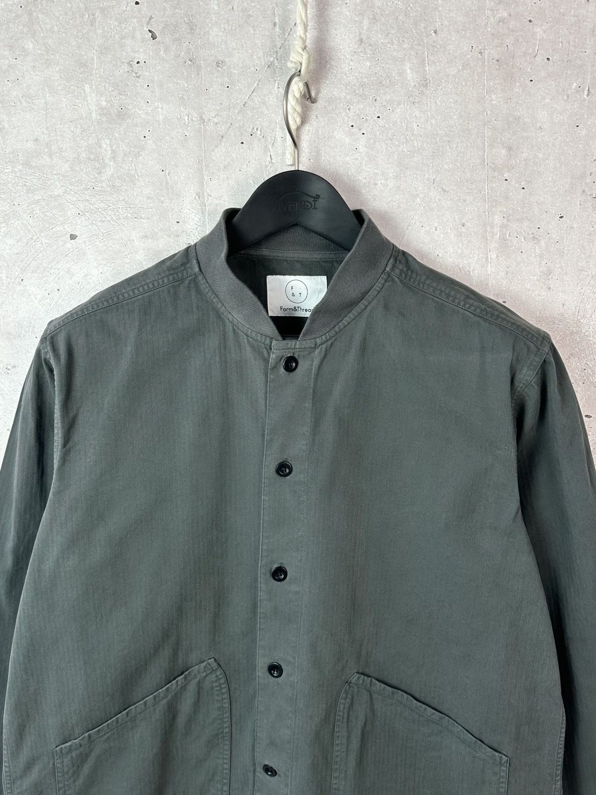 Other Form&Thread Stripped Grey Cotton Long Sleeve Bomber Jacket Size US L / EU 52-54 / 3 - 2 Thumbnail