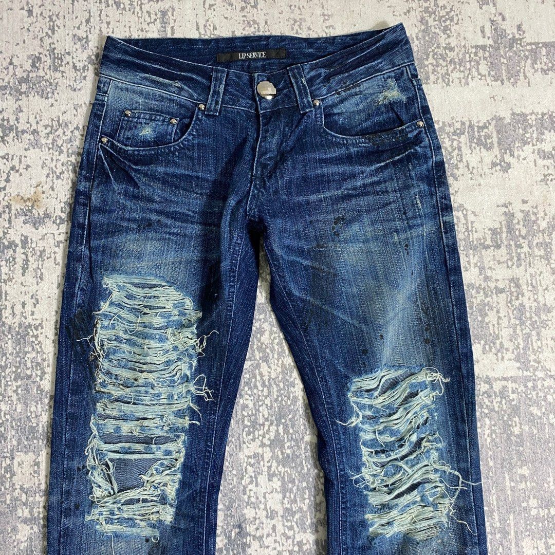 Lip Service Distressed lip service ripped denim Size US 32 / EU 48 - 2 Thumbnail