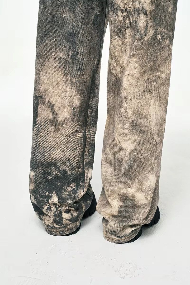 Japanese Brand × Jean Dirty Distressed Camo Design Jeans Denim y2k Size US 29 - 7 Thumbnail