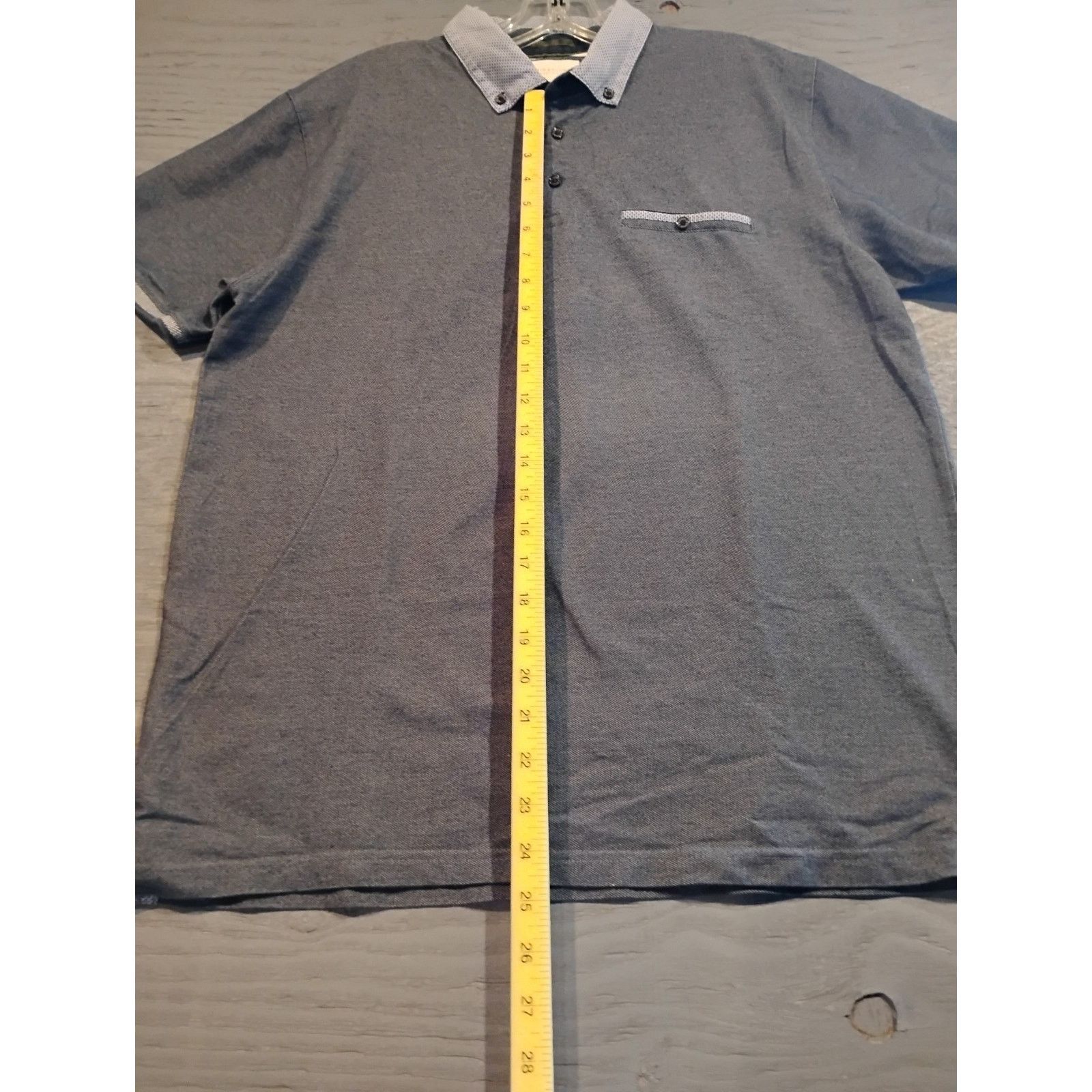 Other D & F Mens Gray Collar Shirt (Size Large) Size US L / EU 52-54 / 3 - 9 Thumbnail