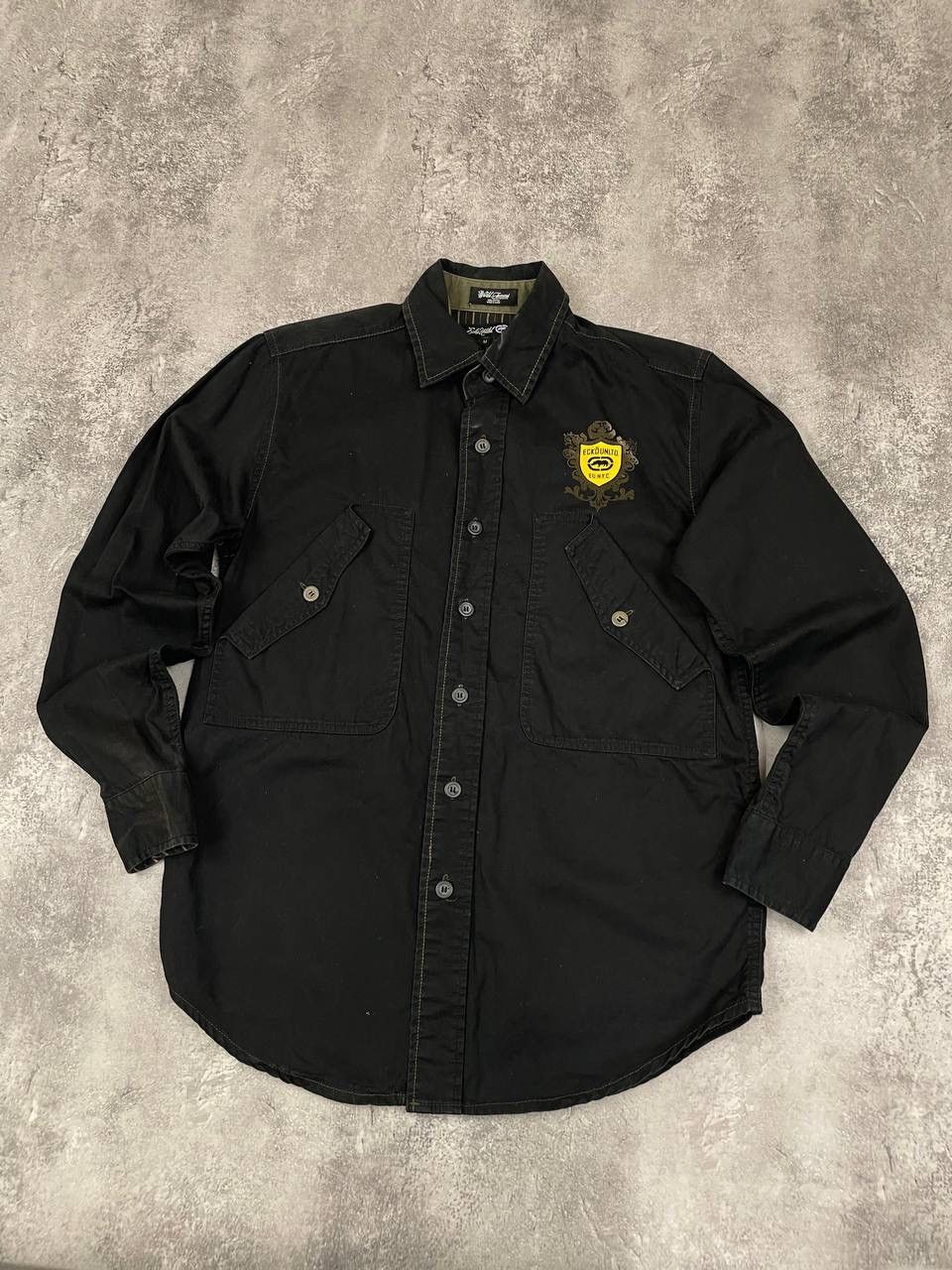 Ecko Unltd. Ecko Unltd Men Cotton Shirt Black Utility Military Style Size US M / EU 48-50 / 2 - 1 Thumbnail