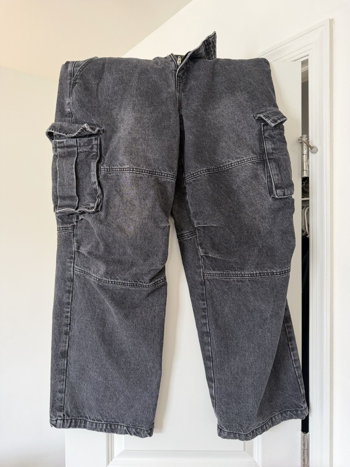Other Korean Black Denim Baggy Cargo Size US 32 / EU 48 - 3 Thumbnail