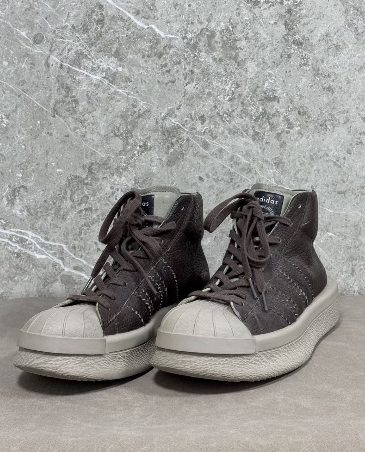 Rick Owens Rick Owens x Adidas Superstar Platform Sneakers Size US 7.5 / EU 40-41 - 1 Thumbnail