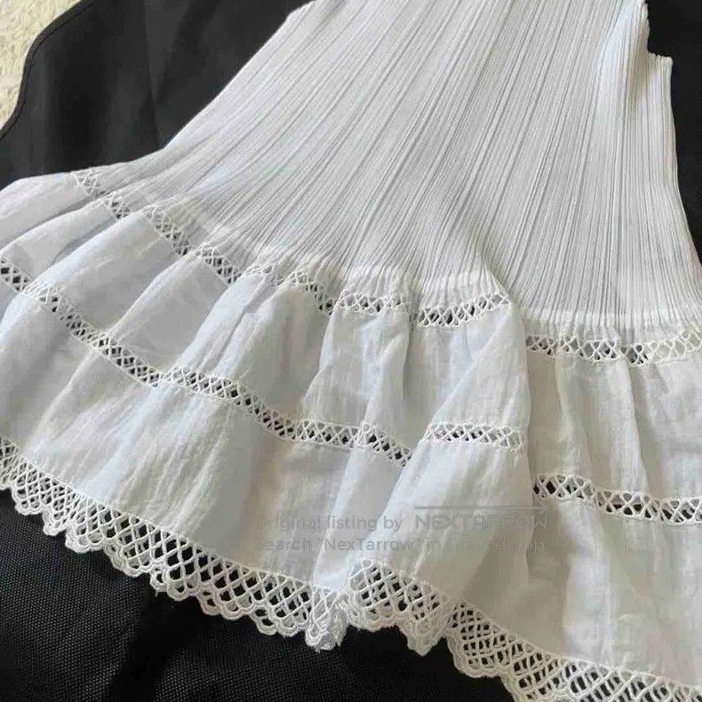 Issey Miyake Issey Miyake White Lace Sleeveless Vest Size L / US 10 / IT 46 - 4 Thumbnail