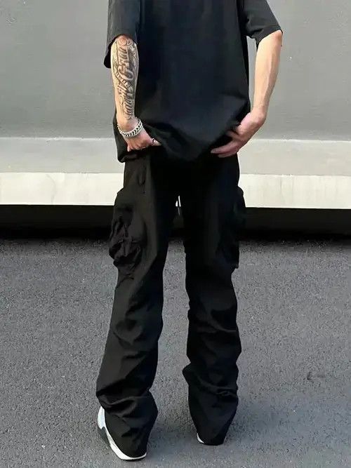 Jean punk cargo flared pants Size US 34 / EU 50 - 3 Thumbnail