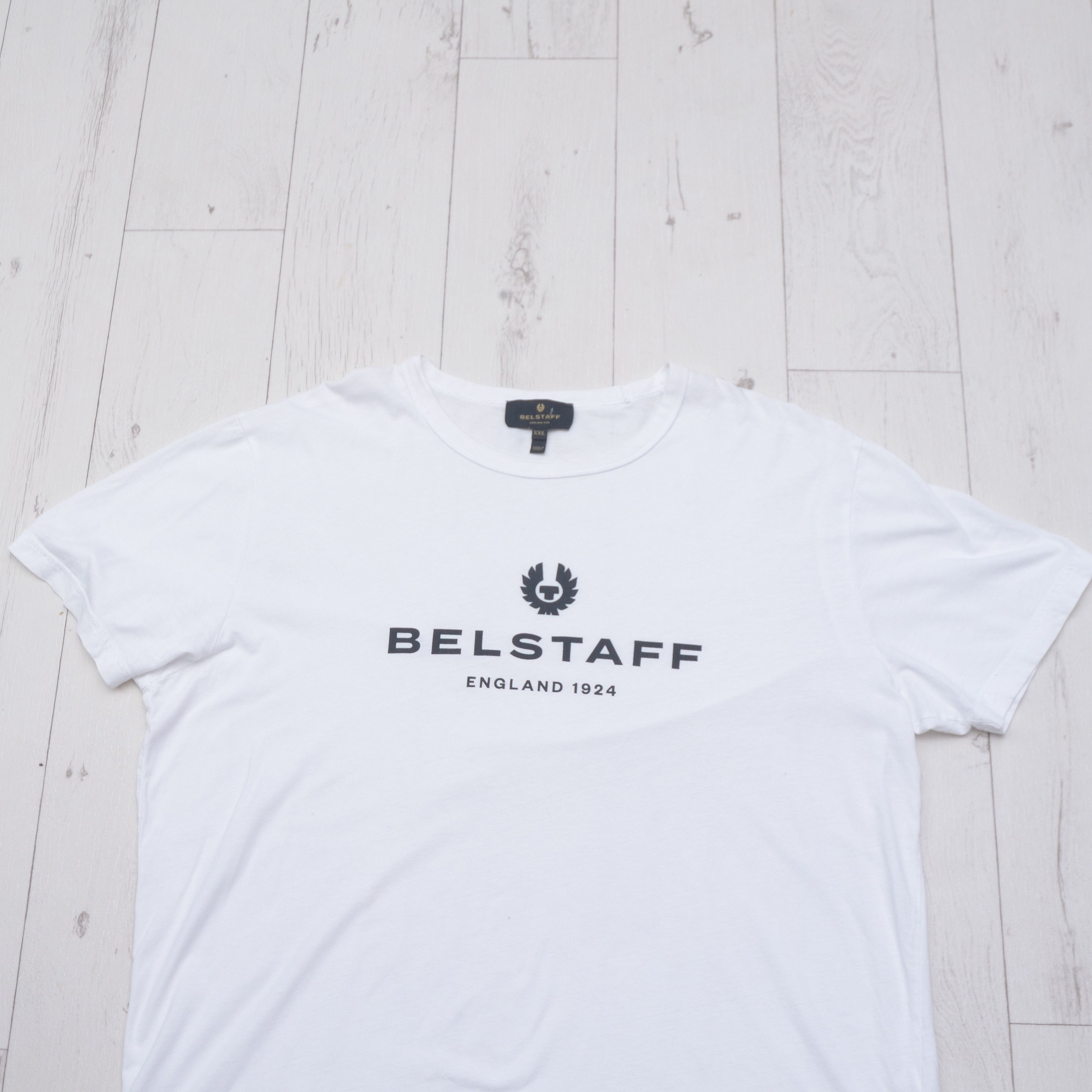 Belstaff Belstaff White Tee T-shirt Big Logo England size XXL Size US XXL / EU 58 / 5 - 2 Thumbnail