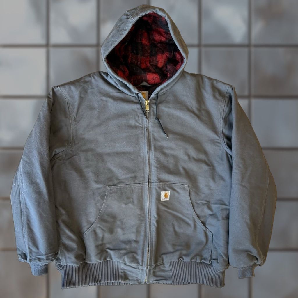Carhartt VINTAGE Carhartt Huntsman Active Jacket XL Gray Plaid Lined Heavy Workwear Outerwear Size US XL / EU 56 / 4 - 1 Thumbnail