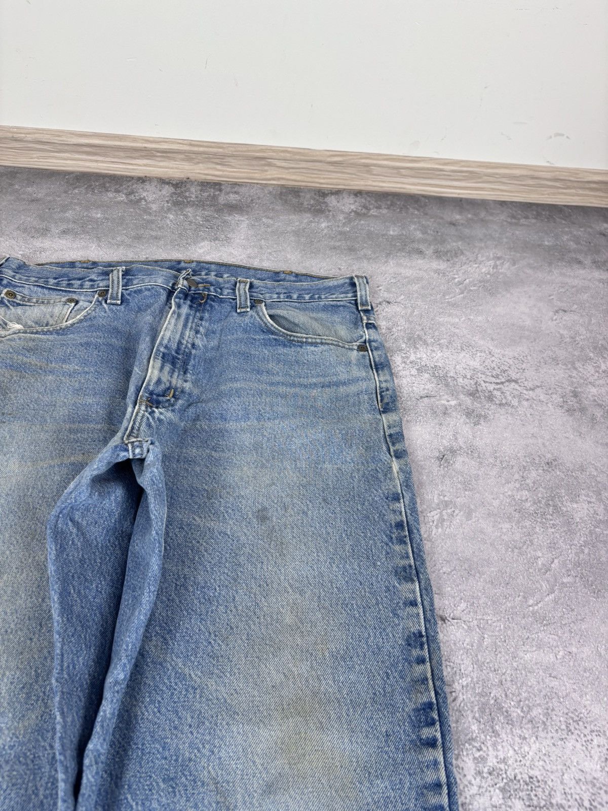 Carhartt Vintage Carhartt Men’s Faded Blue Denim Jeans USA Workwear Size US 36 / EU 52 - 16 Thumbnail