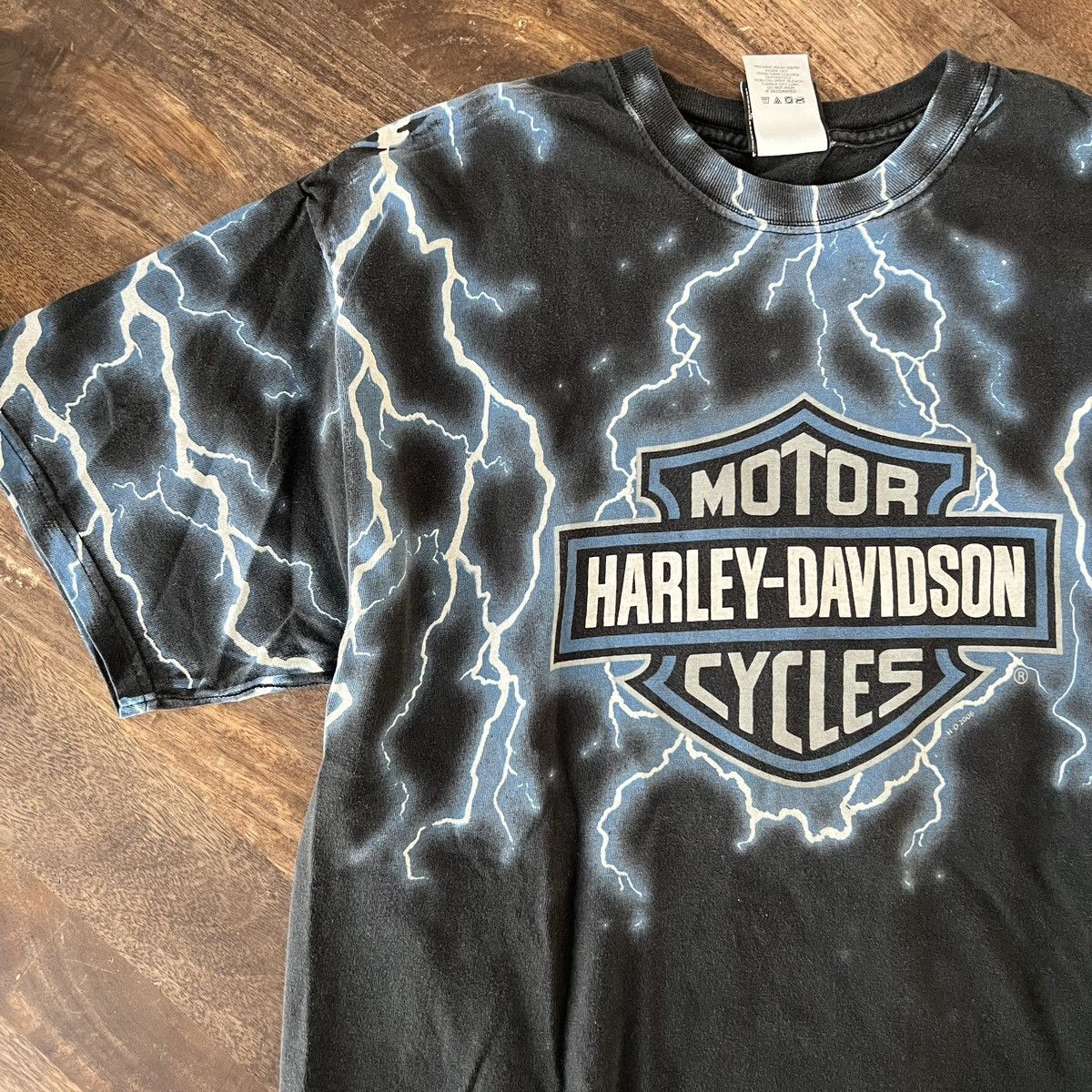 Vintage Vintage Harley Davidson Lightning shirt rare Size US L / EU 52-54 / 3 - 1 Thumbnail