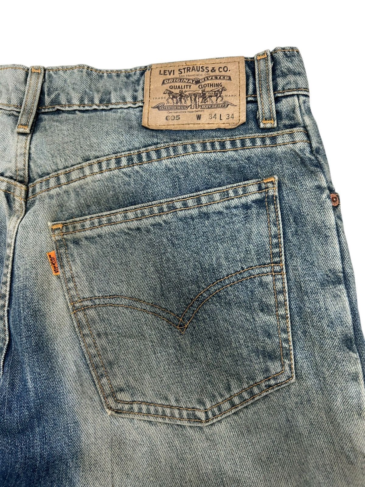 Levi's Levis Vintage Clothing 605 Orange Tag Acid Washed Distress Size US 32 / EU 48 - 16 Thumbnail