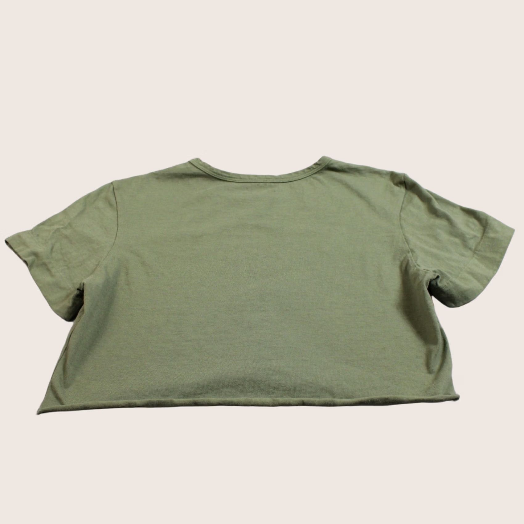 Jesse Kamm Jesse Kamm Shirt Women Medium Green Cropped Tee Jersey Boxy Minimalist Capsule Size M / US 6-8 / IT 42-44 - 1 Thumbnail