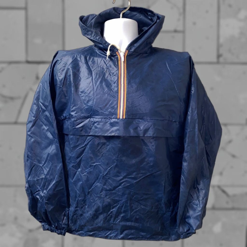 Vintage VINTAGE Nasharr Mens Blue Nylon 1/2 Zip Rain Jacket Size M Size US M / EU 48-50 / 2 - 1 Thumbnail
