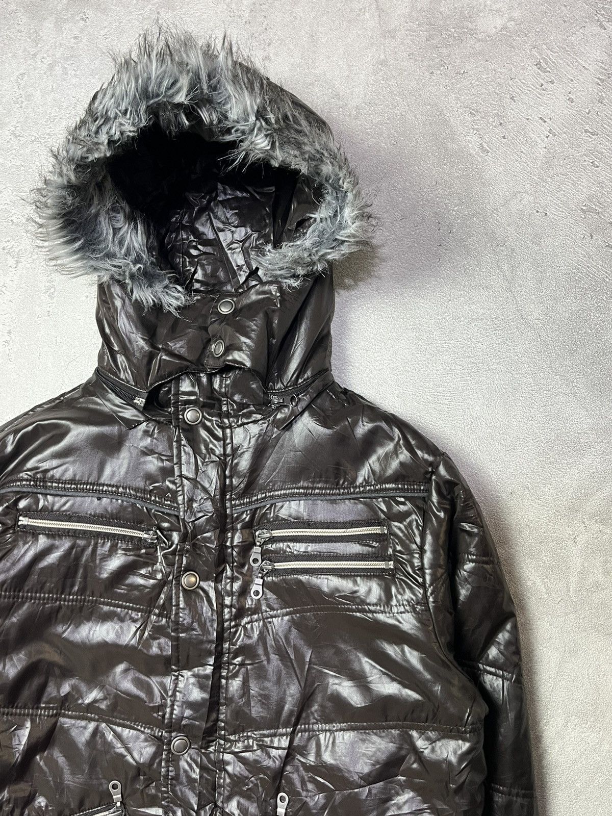 If Six Was Nine Nylaus Shiny Fur Jacket Size US M / EU 48-50 / 2 - 4 Thumbnail