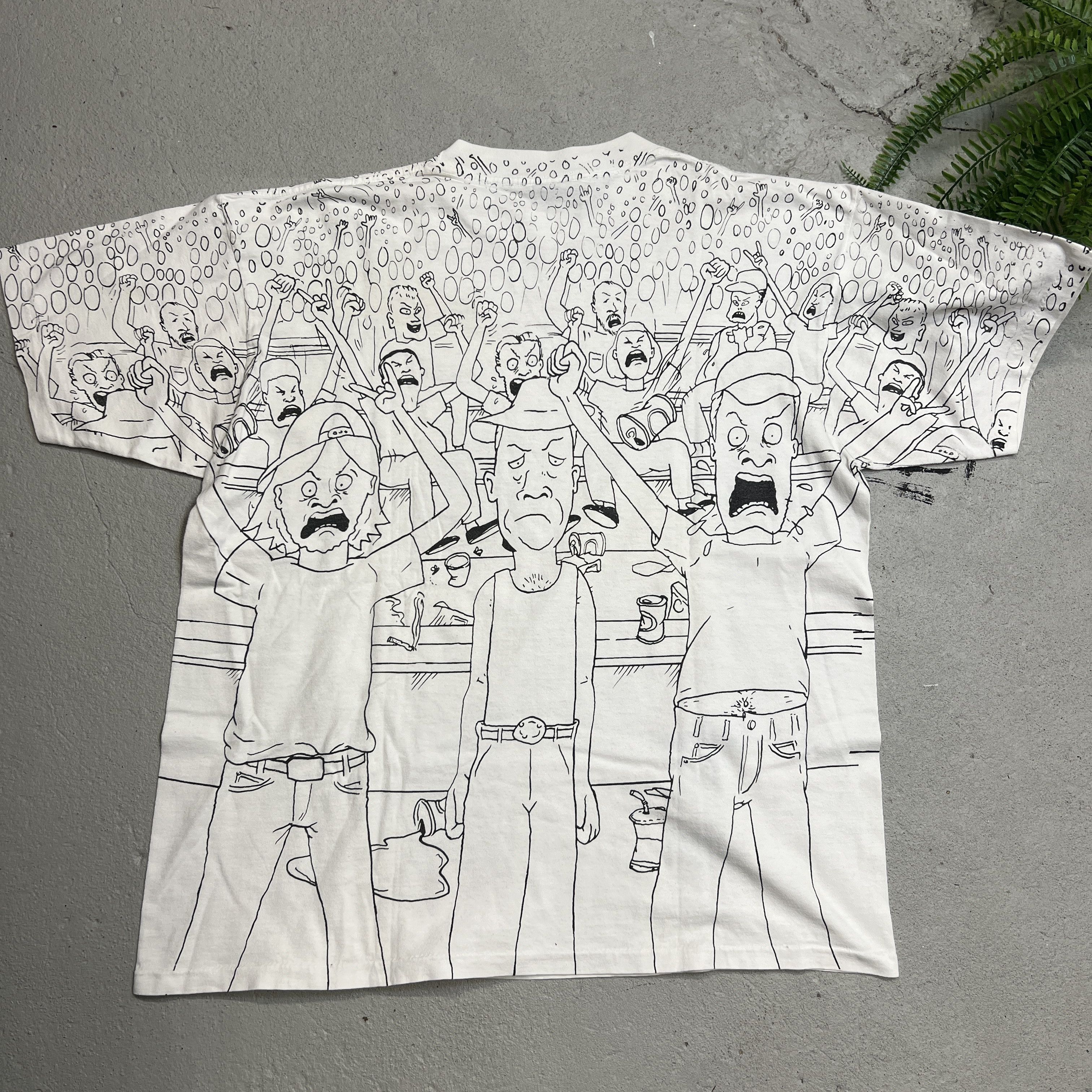 Mtv × Vintage 1993 Beavis and Butthead Full Print Concert Tee Size US XL / EU 56 / 4 - 2 Thumbnail