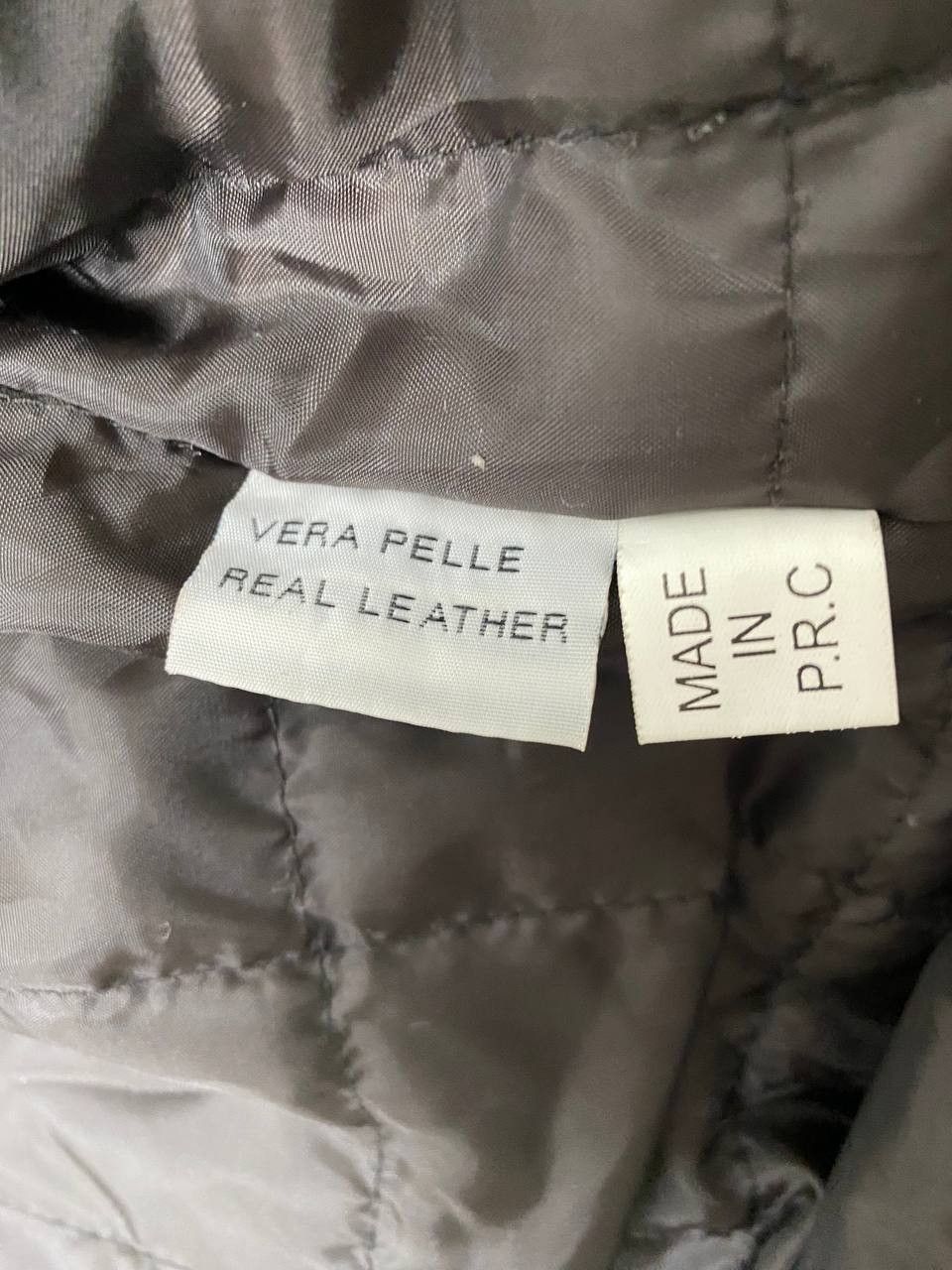 Vera Pelle Real Leather Mens Brown L Aviator Jacket with Fur Collar 90s Size US L / EU 52-54 / 3 - 11 Thumbnail