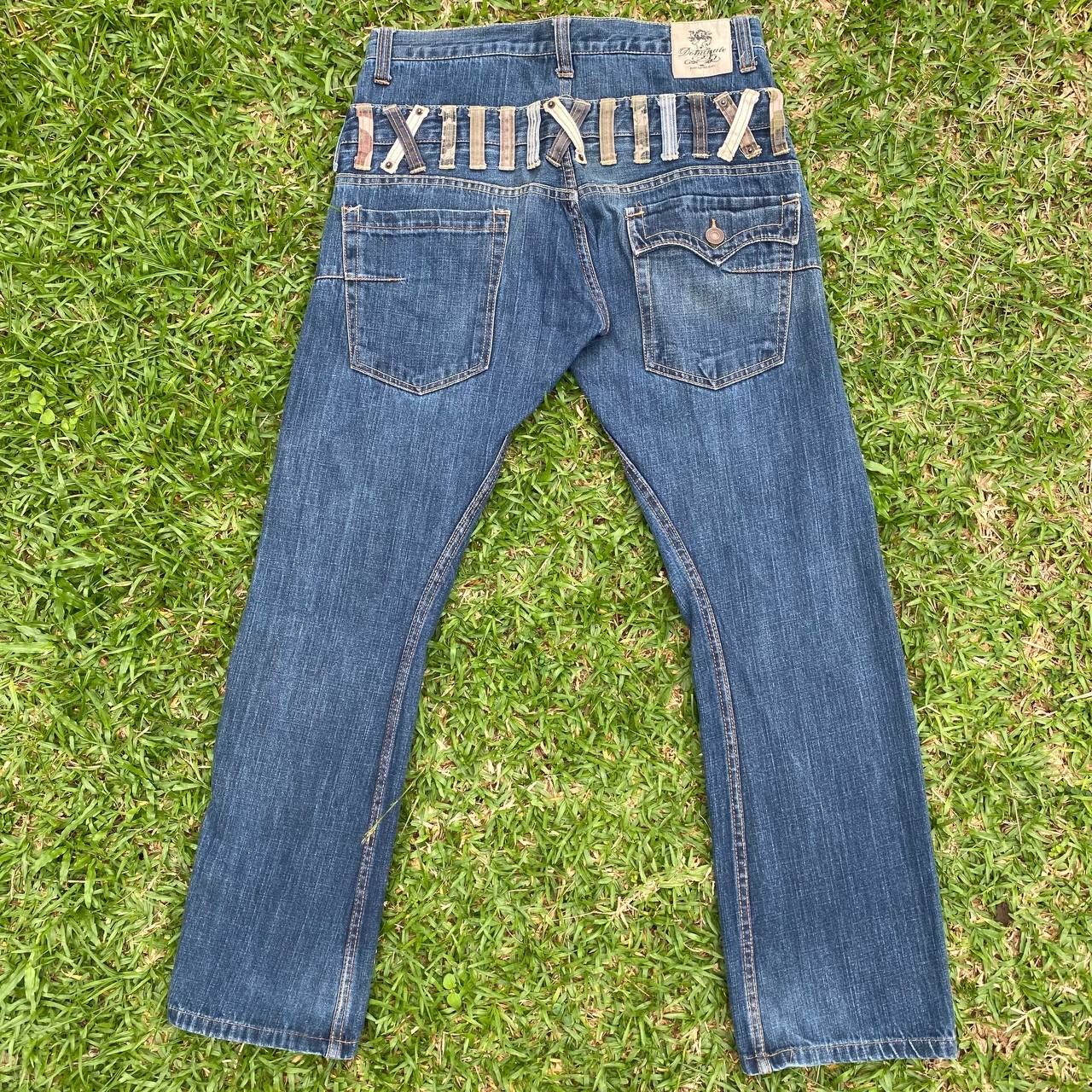If Six Was Nine × Le Grande Bleu (L.G.B.) Dominate Handcrafted Double Waisted Jeans Size US 33 - 1 Thumbnail
