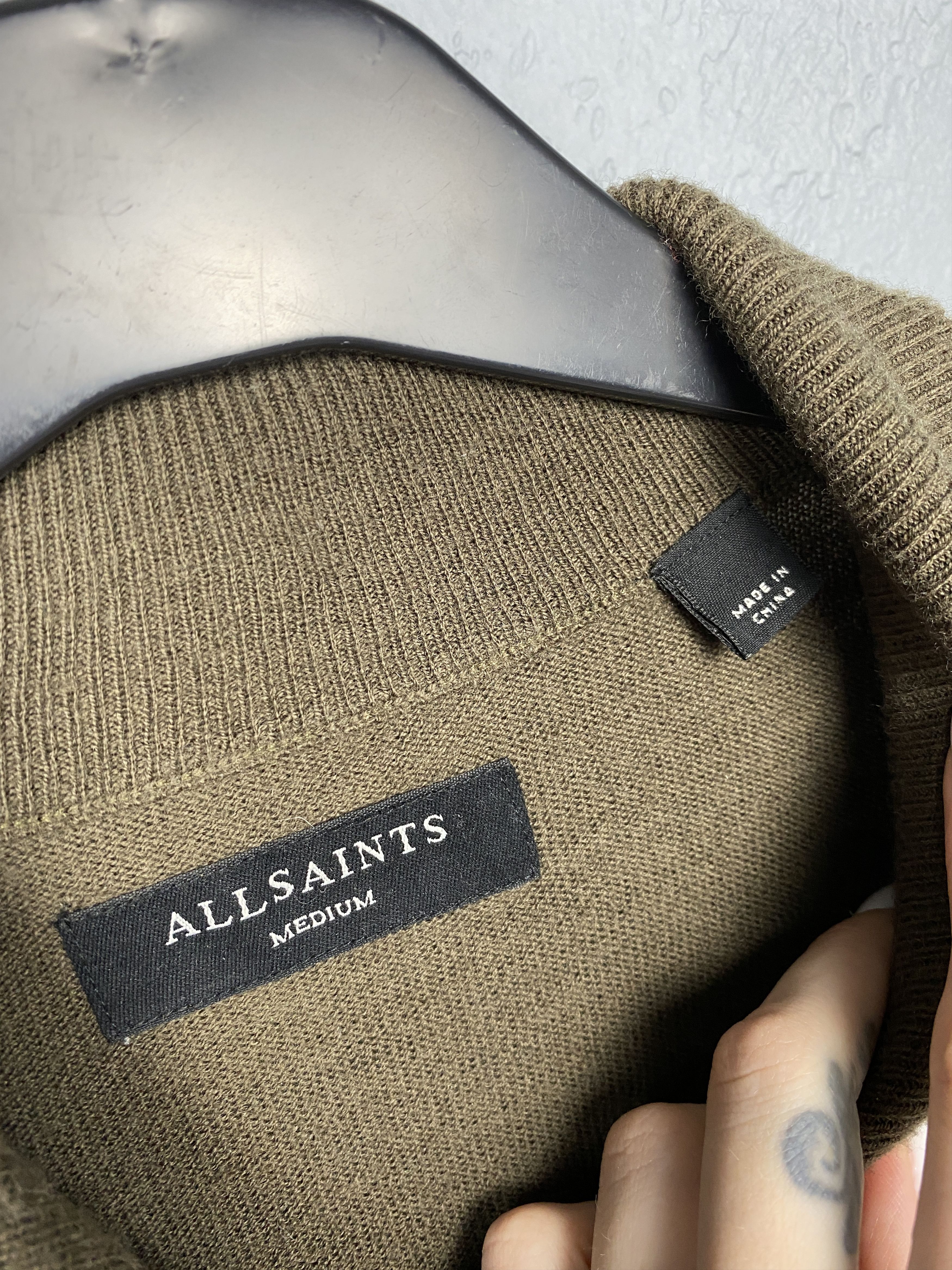 Allsaints Allsaints Mens Quarter 1\4 Zip Kilburn Wool Knit Sweater Size US M / EU 48-50 / 2 - 4 Thumbnail