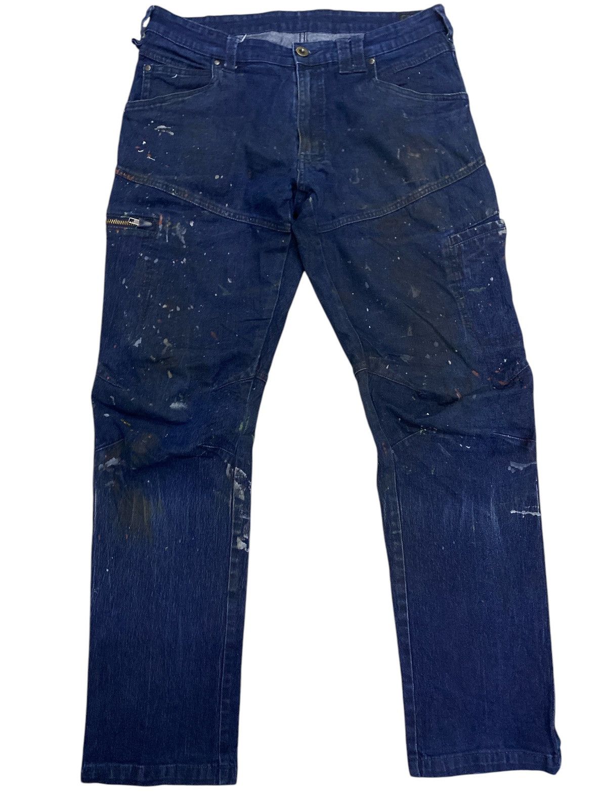 If Six Was Nine × Japanese Brand FieldCore Paint Splatter Cargo Jeans Size US 34 / EU 50 - 1 Thumbnail