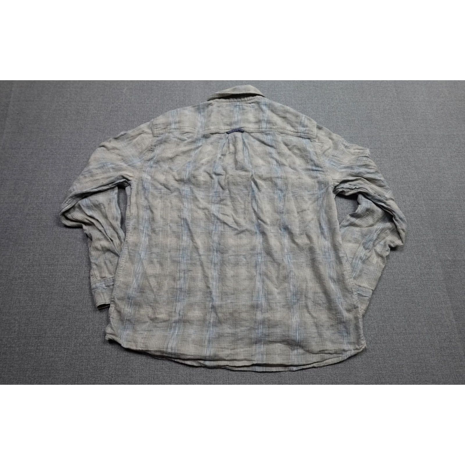 Carbon2Cobalt Carbon2Cobalt Shirt Mens M Gray Blue Plaid Long Sleeve Button Up Cotton Size US M / EU 48-50 / 2 - 4 Thumbnail