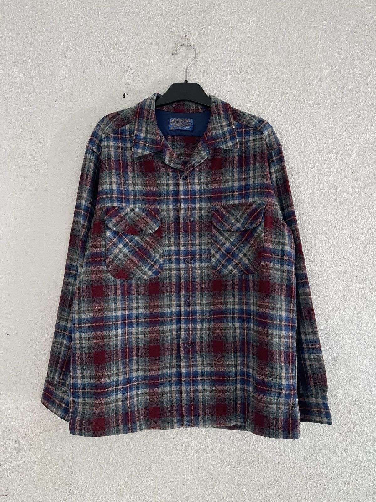 Pendleton Vintage Pendleton Virgin Wool Plaid Flannel Made in USA Size US L / EU 52-54 / 3 - 1 Thumbnail