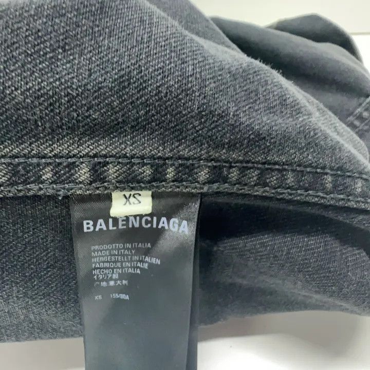 Balenciaga Balenciaga Black Graffiti Denim Jacket for Men 0079-2507 Size US XS / EU 42 / 0 - 5 Thumbnail